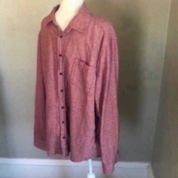 Goodfellow & Co Maroon Heathered Button Down - Picture 4 of 7